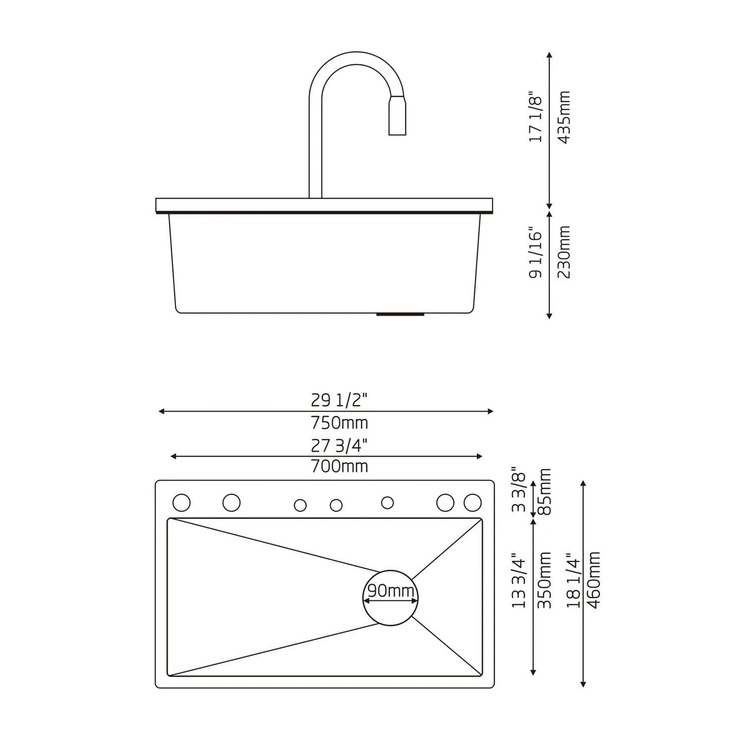 Évier Multifonction Élite Smart Wave avec 3 sorties d'eau - SMART WAVE Products #