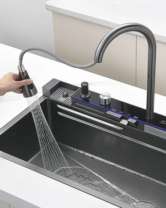 Évier Multifonction Premium Smart Wave avec 5 sorties d'eau - SMART WAVE Products #