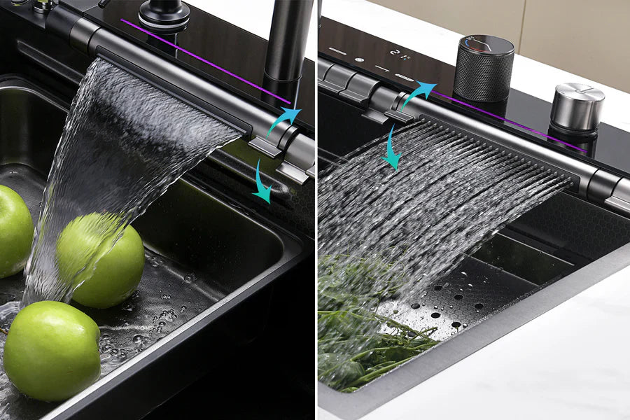 Évier Multifonction Deluxe-2 Smart Wave avec 5 sorties d'eau - SMART WAVE Products #