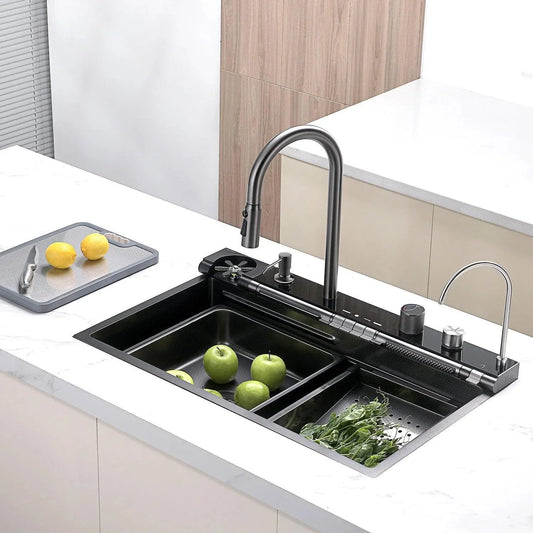 Évier Multifonction Deluxe-2 Smart Wave avec 5 sorties d'eau - SMART WAVE Products #